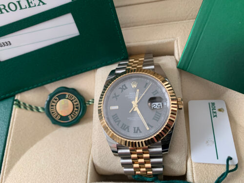 New Rolex Datejust Wimbledon 126333 yellow gold full set 2019
