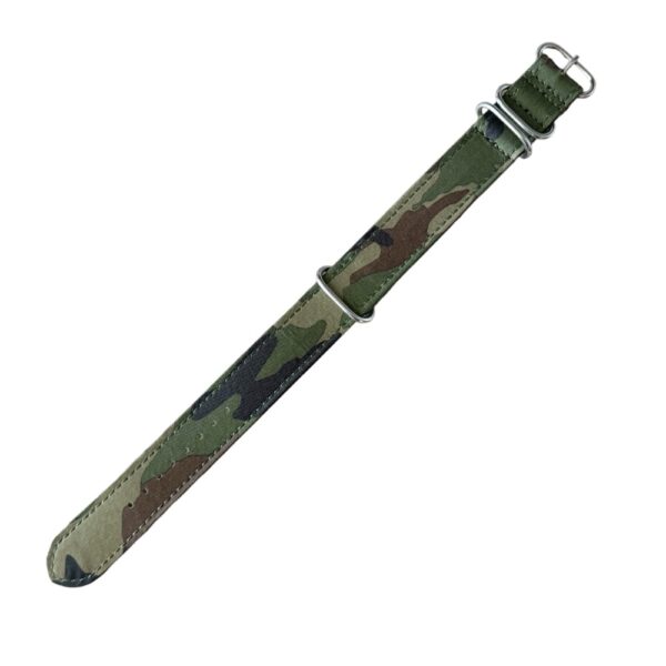 NATO nylon Camouflage watch strap 20mm with steel buckle - Image 3
