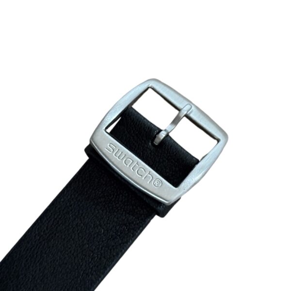 New black leather Swatch strap ASS07S100, ASS07S100C, 20mm - Image 3