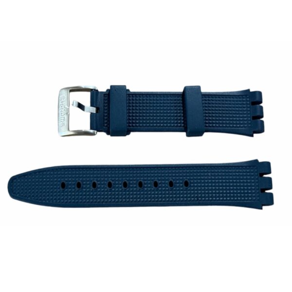New blue silicone strap for Swatch watch AYV2454