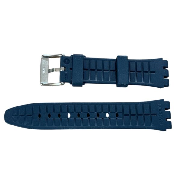 New blue silicone strap for Swatch watch AYV2454 - Image 2