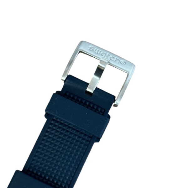 New blue silicone strap for Swatch watch AYV2454 - Image 3
