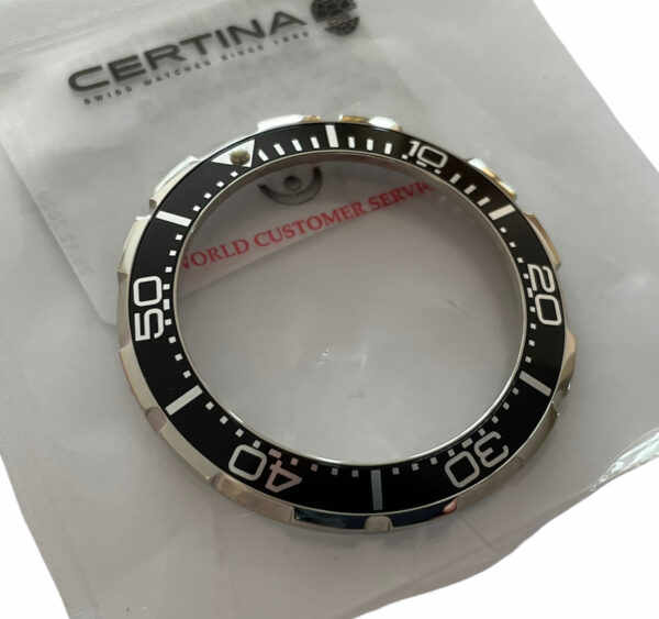 New Certina DS Action Powermatic Lunette C320020943 black bezel set - Image 2