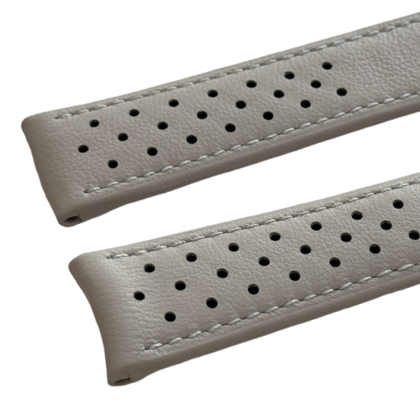 New Heuer grey leather strap 22mm for vintage watches - Image 2