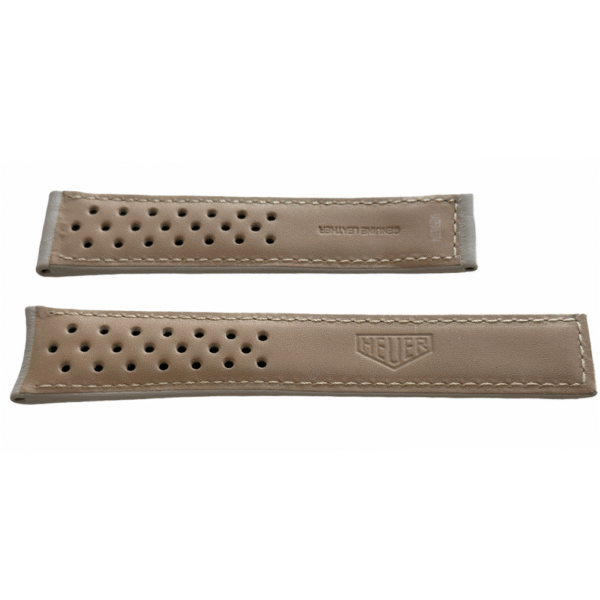 New Heuer grey leather strap 22mm for vintage watches - Image 3