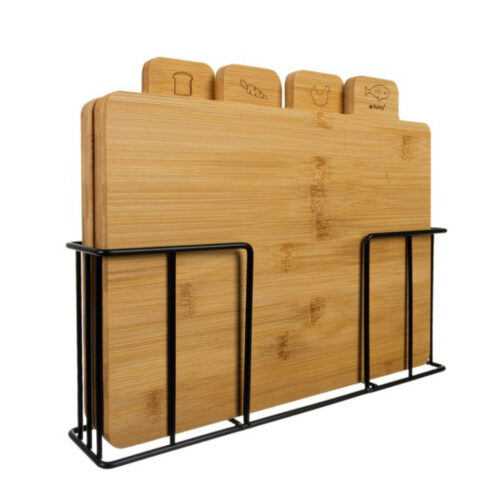 Bamboo chopping board - 4 pcs