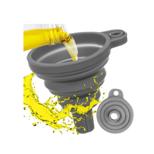 Folding silicone funnel
