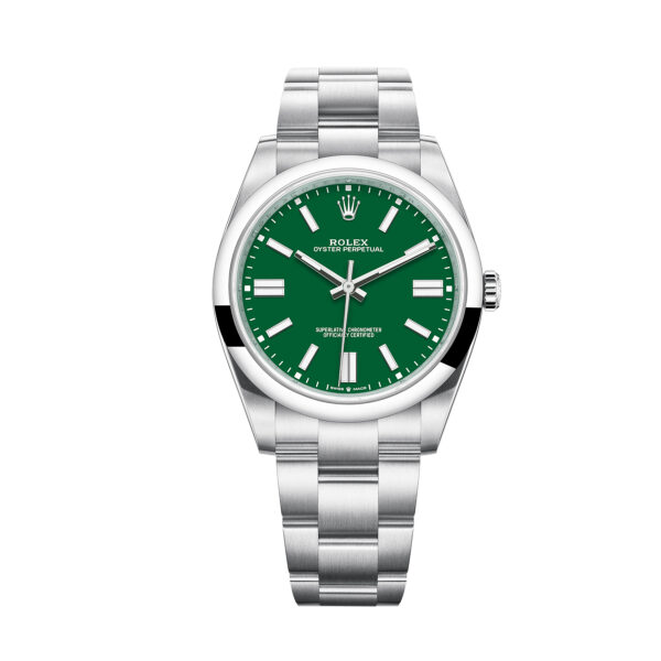 New Rolex 124300 Oyster Perpetual men's watch with green dial full set 2022 41mm