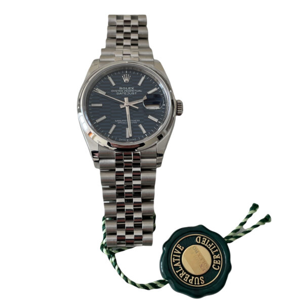 New Rolex Datejust 126200 Blue Motif dial 36mm 2022 - Image 3
