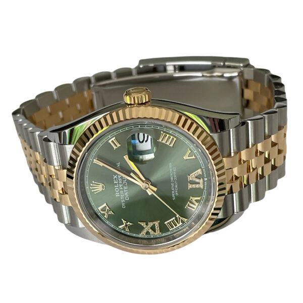 New Rolex Datejust 126233 green roman dial with diamonds 2022 36mm - Image 2