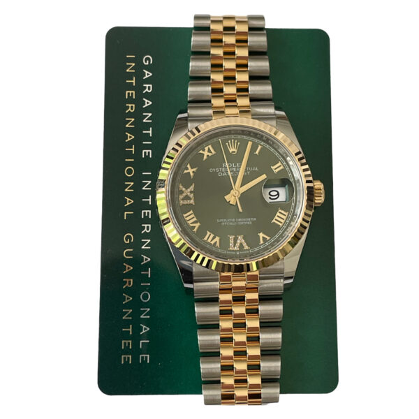 New Rolex Datejust 126233 green roman dial with diamonds 2022 36mm - Image 3
