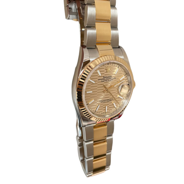 New Rolex Datejust 126233 Oyster Champagne Motif dial 36mm 2021 - Image 8
