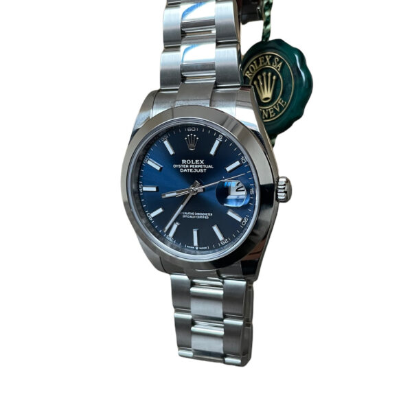 New Rolex Datejust 126300 smooth bezel blue dial 41mm 2021 - Image 3