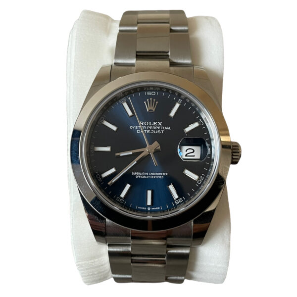 New Rolex Datejust 126300 smooth bezel blue dial 41mm 2021 - Image 5