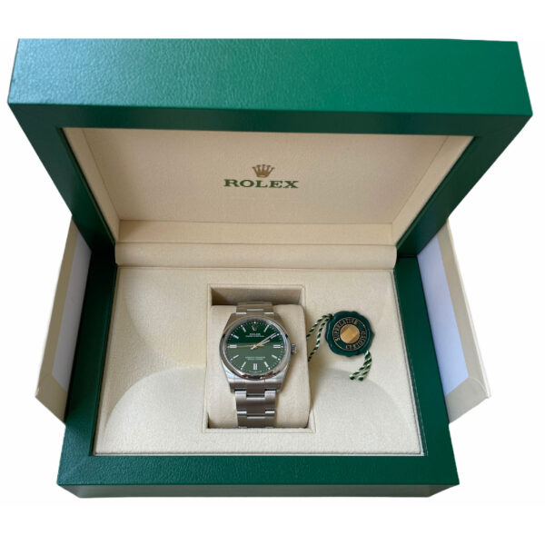 New Rolex Oyster Perpetual 126000 green dial watch 2021 36mm