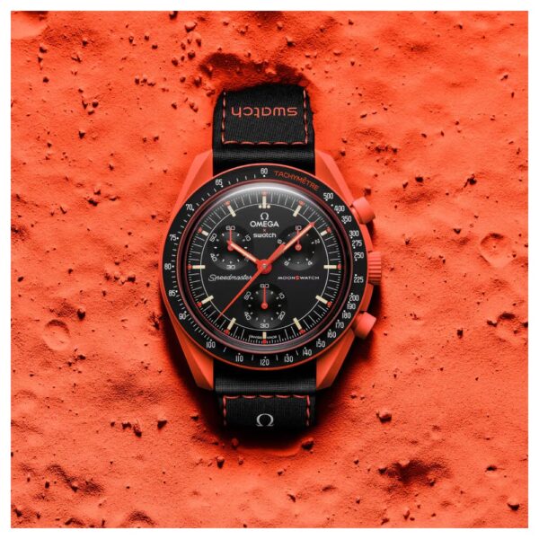 New SWATCH Omega Mission on Earth Lava chronograph men's watch 2024 - Image 2