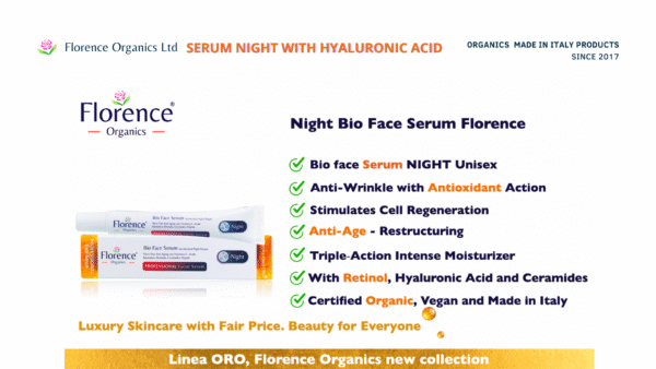 Organic Face Serum, Night Repair with Vitamin C Serum & Hyaluronic Acid 30 ml. Florence Organics - Image 5
