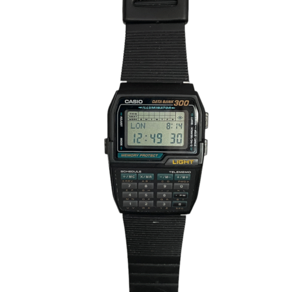 Retro Casio Illuminator Data Bank 300 calculator chronograph watch DBC-310 with module 1478