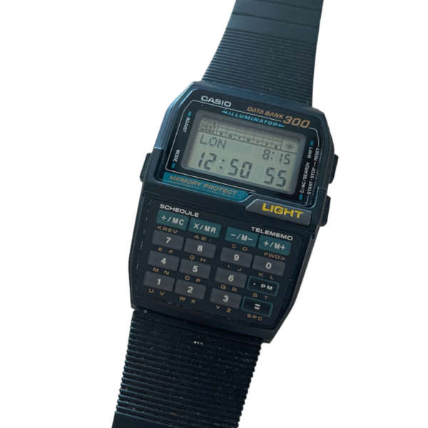 Retro Casio Illuminator Data Bank 300 calculator chronograph watch DBC-310 with module 1478 - Image 4