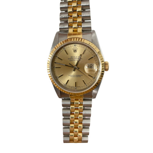 Rolex 16233 Datejust Champagne dial men's watch 1995