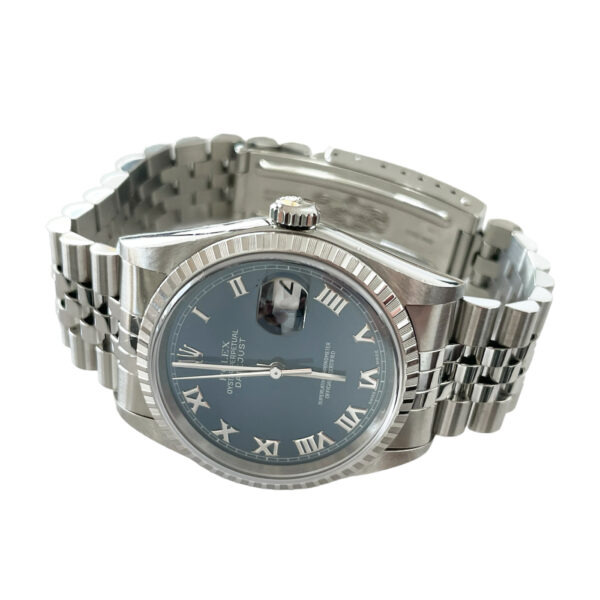 Rolex Datejust 16220 blue Roman dial automatic men's watch - Image 4