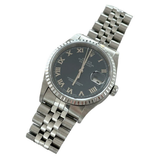 Rolex Datejust 16220 blue Roman dial automatic men's watch - Image 7