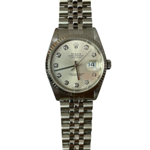 Rolex Datejust 16234 factory diamond dial white gold watch 36mm