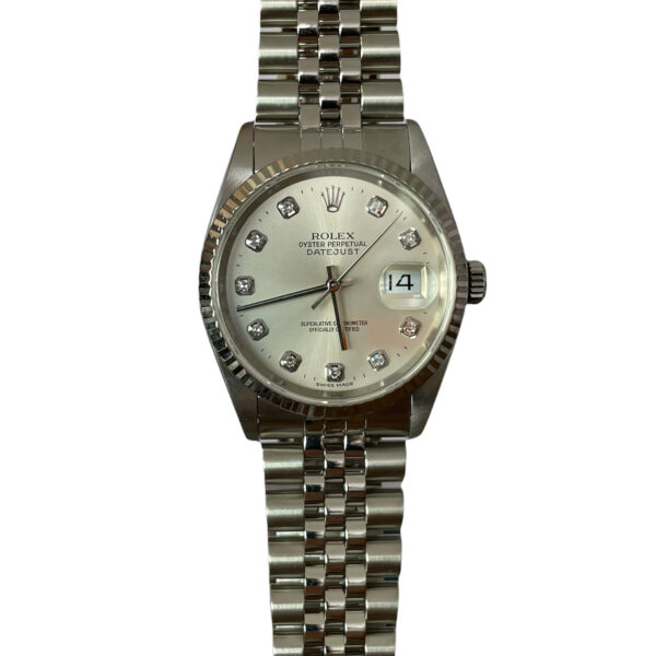 Rolex Datejust 16234 factory diamond dial white gold watch 36mm