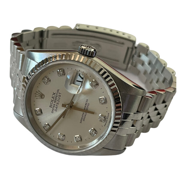 Rolex Datejust 16234 factory diamond dial white gold watch 36mm - Image 4