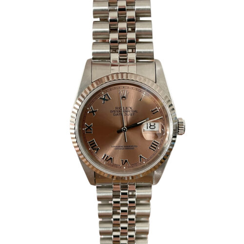 Rolex Datejust 16234 Salmon Roman dial men's watch 36mm