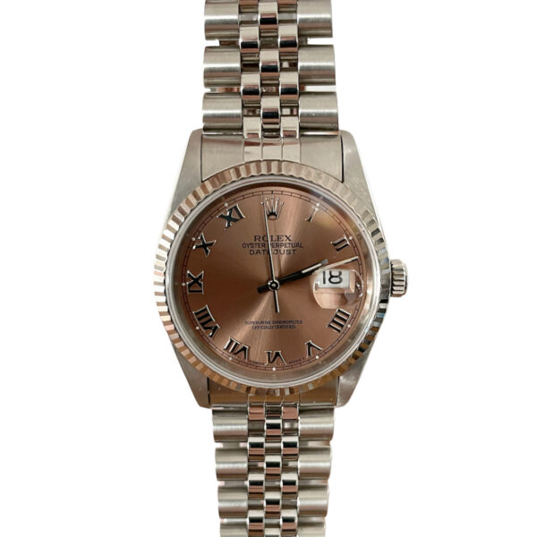 Rolex Datejust 16234 Salmon Roman dial men's watch 36mm