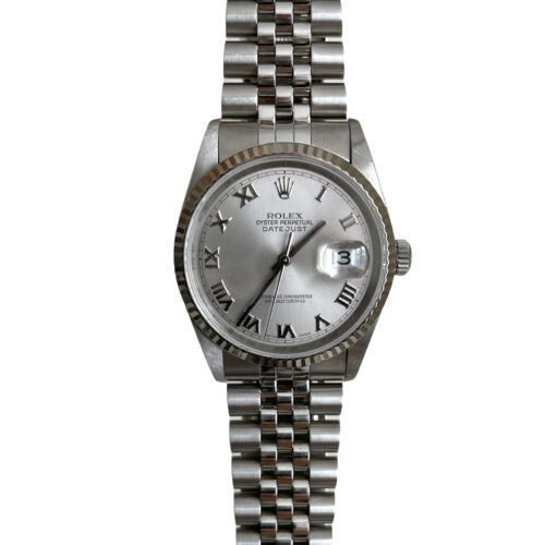 Rolex Datejust 16234 silver dial men's watch 36mm 1997