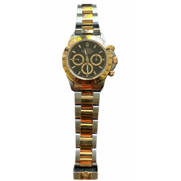 Rolex Daytona 16523 stainless steel and gold watch black dial Zenith 1997 with box - Image 2