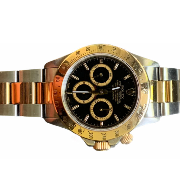 Rolex Daytona 16523 stainless steel and gold watch black dial Zenith 1997 with box - Image 5