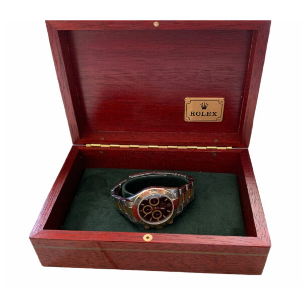 Rolex Daytona 16523 stainless steel and gold watch black dial Zenith 1997 with box - Image 9