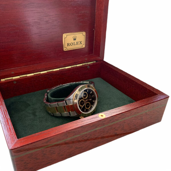 Rolex Daytona 16523 stainless steel and gold watch black dial Zenith 1997 with box - Image 10