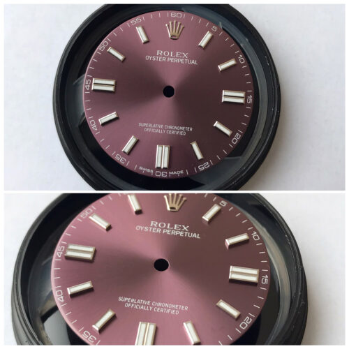 Rolex Oyster Perpetual 11600 red grape dial 28mm