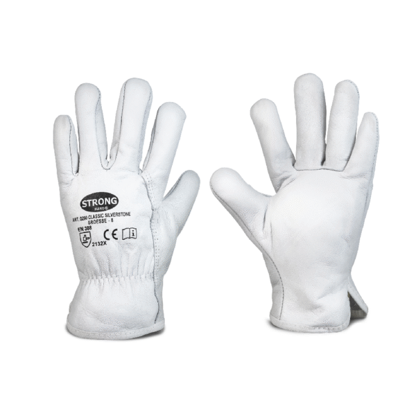 Strong hand classic silverstone napa leather work gloves, size 9