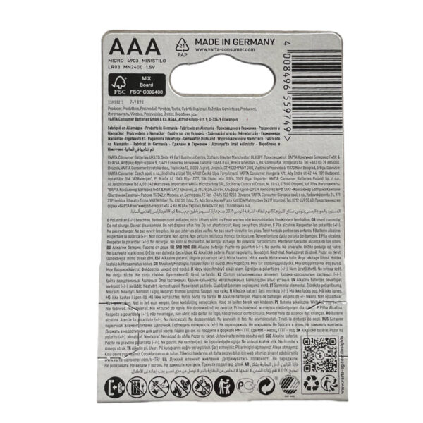Varta Longlife Power alkaline battery set of 4 LR06 AA - Image 2