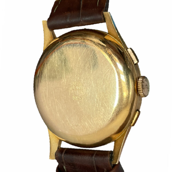 Vintage Almadia 18k gold chronograph men's watch with Landeron 152 38mm - Image 3