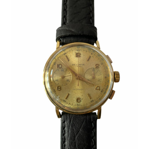 Vintage Belron chronograph men's watch with Landeron 248 1960s