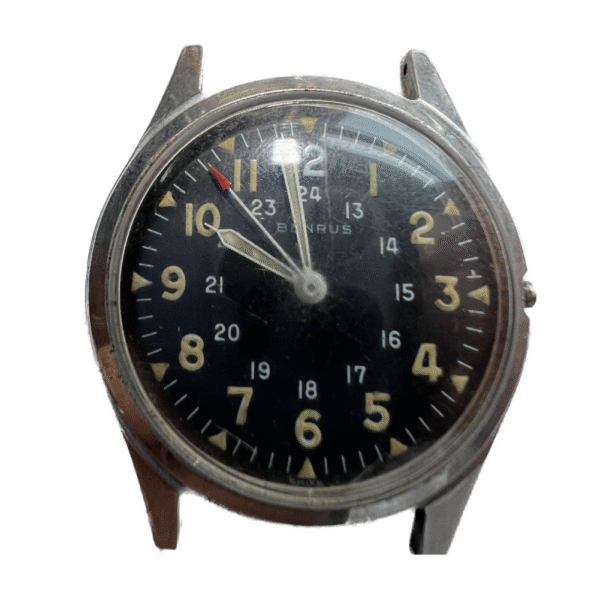 Vintage Benrus Military watch model DR 2F3 for repair or parts - Image 3