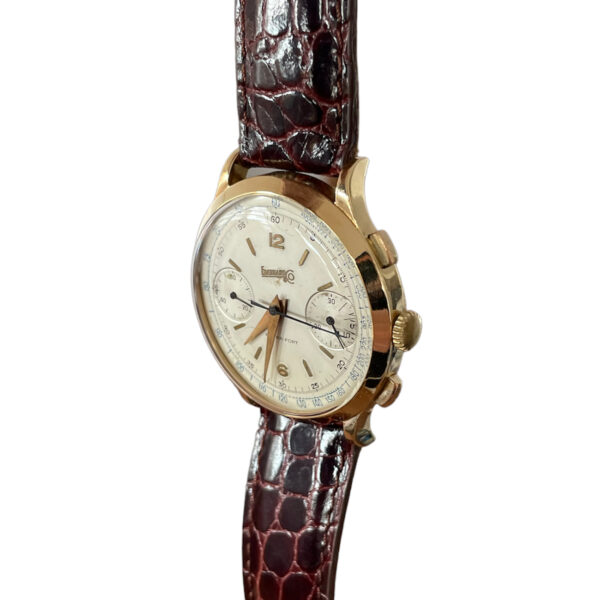Vintage Eberhard & Co Extra-Fort 1602 18k gold chronograph men's watch with Valjoux 65 - Image 2