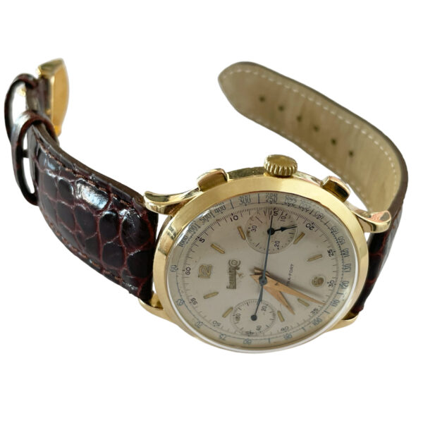 Vintage Eberhard & Co Extra-Fort 1602 18k gold chronograph men's watch with Valjoux 65 - Image 4