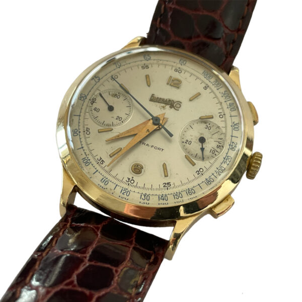Vintage Eberhard & Co Extra-Fort 1602 18k gold chronograph men's watch with Valjoux 65 - Image 6