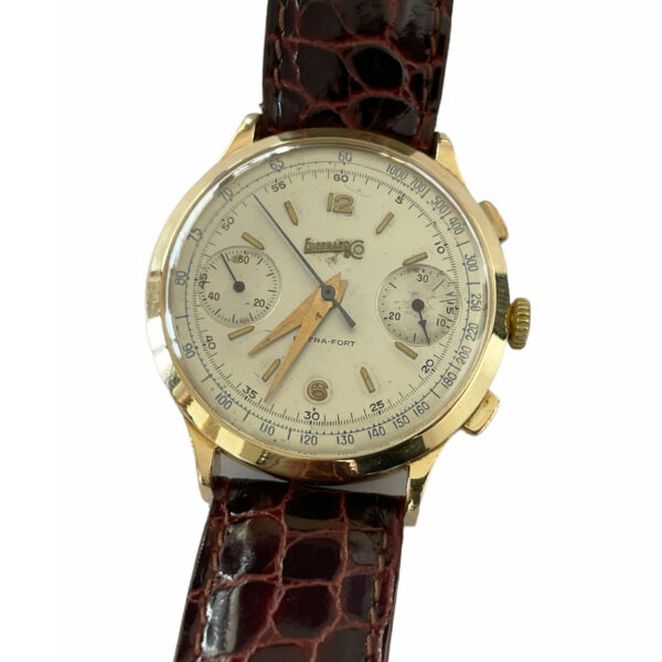 Vintage Eberhard & Co Extra-Fort 1602 18k gold chronograph men's watch with Valjoux 65 - Image 7