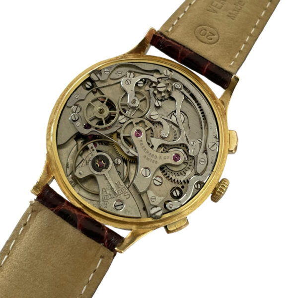 Vintage Eberhard & Co Extra-Fort 1602 18k gold chronograph men's watch with Valjoux 65 - Image 9
