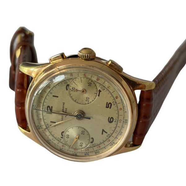 Vintage Helbros chronograph men's watch with Landeron 1960's - Image 8