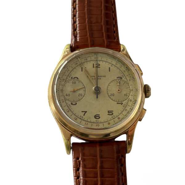 Vintage Helbros chronograph men's watch with Landeron 1960's - Image 11