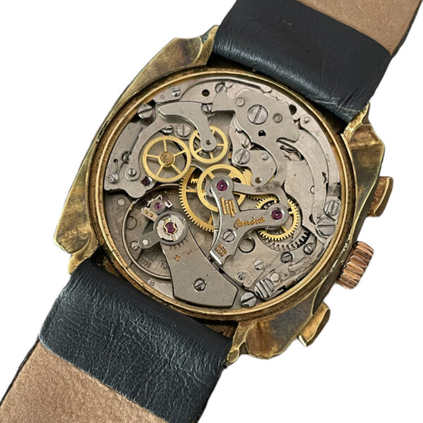 Vintage LIP chronograph men's watch gold plate 1960's with Valjoux 7730 - Image 8